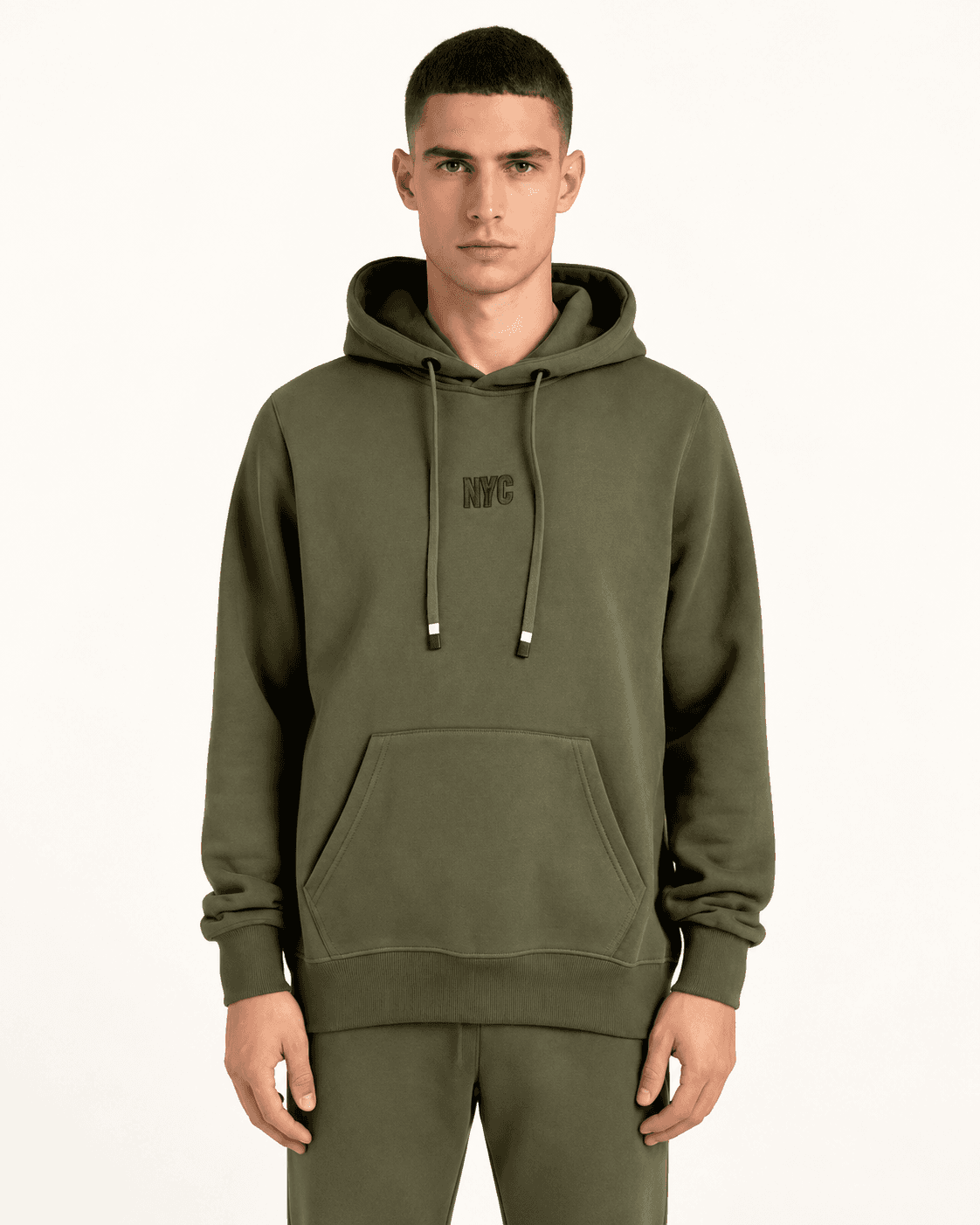 ITENO Pullover Hoodie — M-118A — Front · Army Green